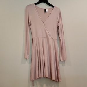 Light pink wrap dress